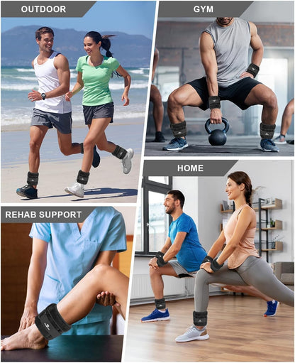 Elevate Your Workout with Adjustable Ankle Weights - 1 to 3 lbs Pair for Enhanced Toning and Strength Training