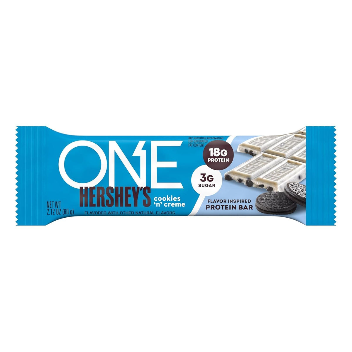 ONE Hershey'S Cookies 'N' Creme Protein Bars, 18G Protein, 12 Ct