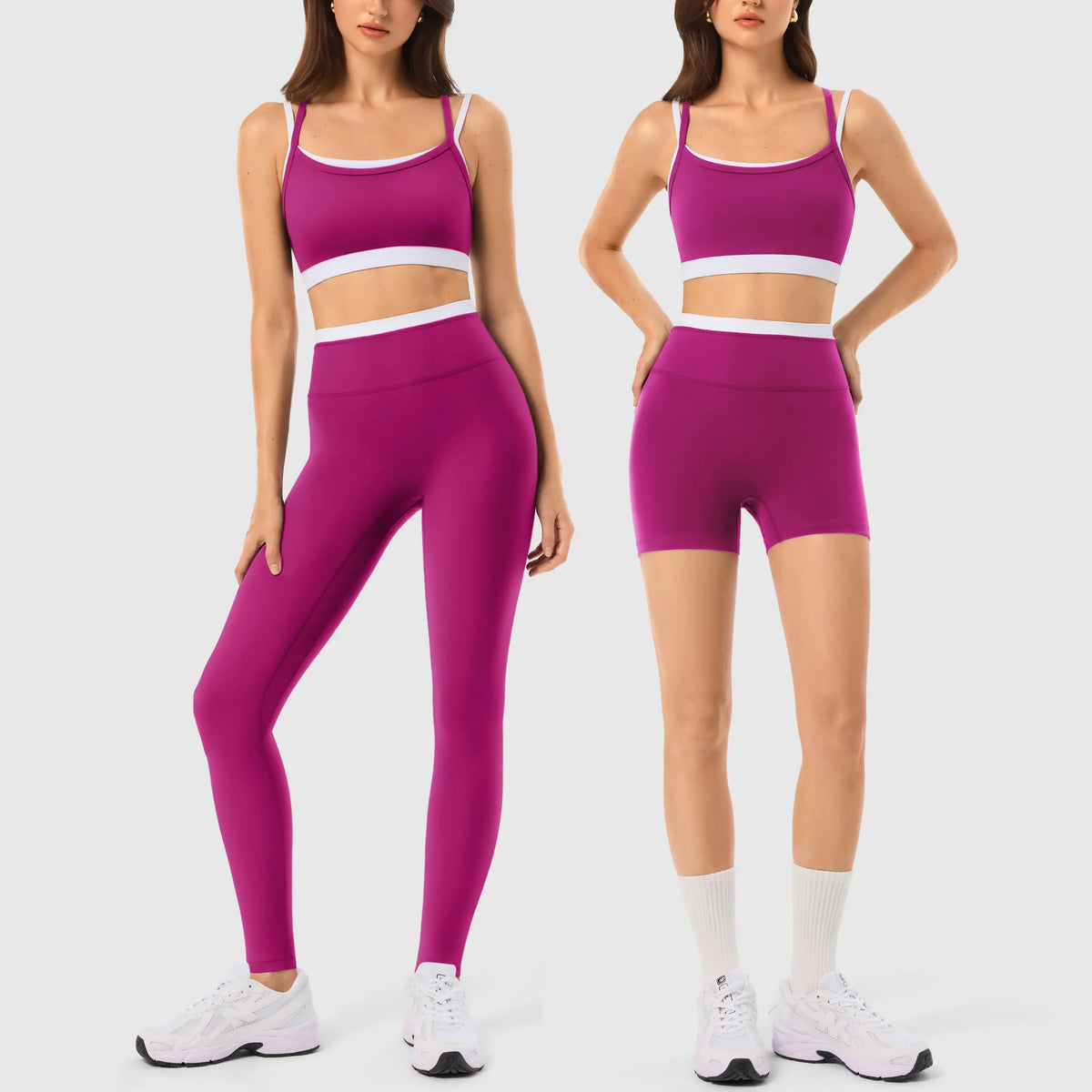 INNO MINT Women'S 2-Piece Fitted Design Activewear Set - Spandex for Gym, Soft Breathable Casual Sportswear Outfit with Seamless Yoga Leggings & Padded Sports Bra, High Stretch Athletic Wear,Sohochic