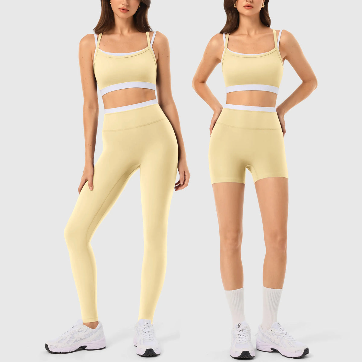 INNO MINT Women'S 2-Piece Fitted Design Activewear Set - Spandex for Gym, Soft Breathable Casual Sportswear Outfit with Seamless Yoga Leggings & Padded Sports Bra, High Stretch Athletic Wear,Sohochic