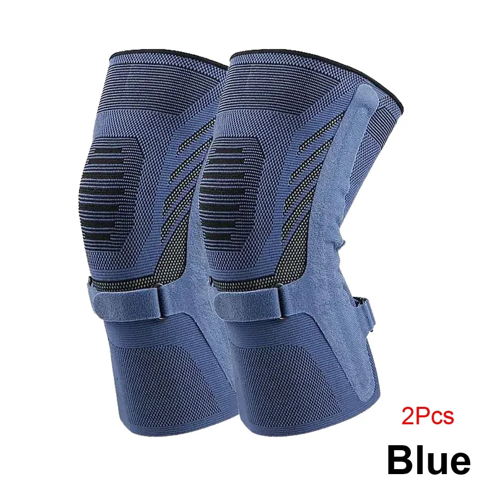 Knee Compression Sleeve - Knee Brace with Side Stabilizers & Patella Tendon Strap for Working Out, Arthritis & Meniscus Tear