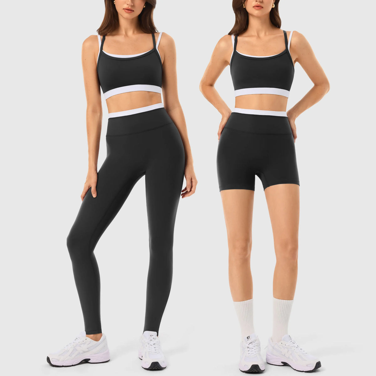 INNO MINT Women'S 2-Piece Fitted Design Activewear Set - Spandex for Gym, Soft Breathable Casual Sportswear Outfit with Seamless Yoga Leggings & Padded Sports Bra, High Stretch Athletic Wear,Sohochic