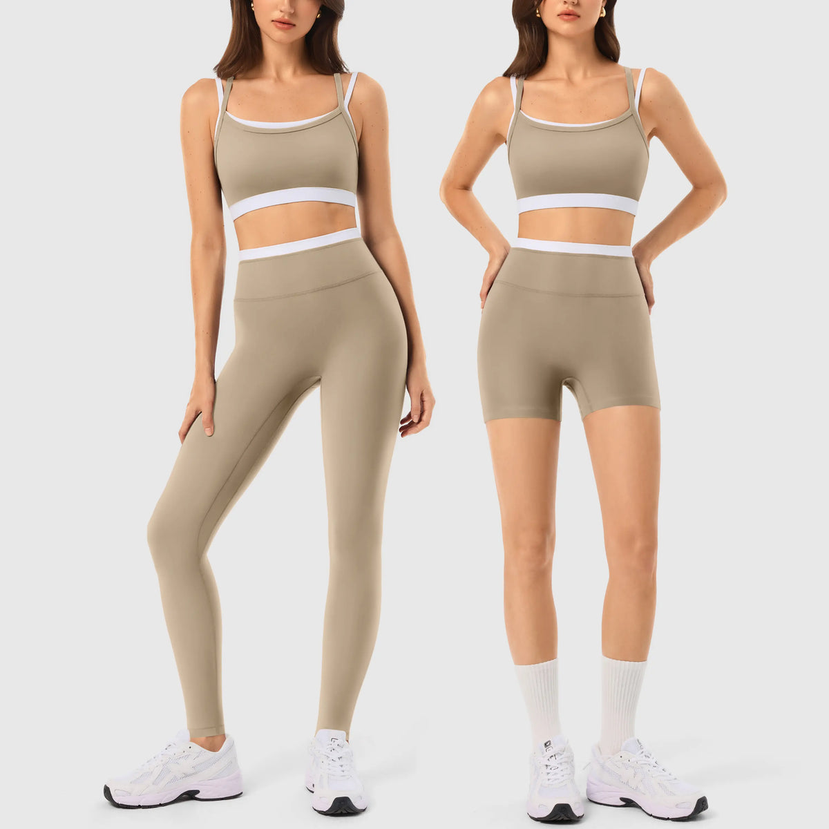 INNO MINT Women'S 2-Piece Fitted Design Activewear Set - Spandex for Gym, Soft Breathable Casual Sportswear Outfit with Seamless Yoga Leggings & Padded Sports Bra, High Stretch Athletic Wear,Sohochic