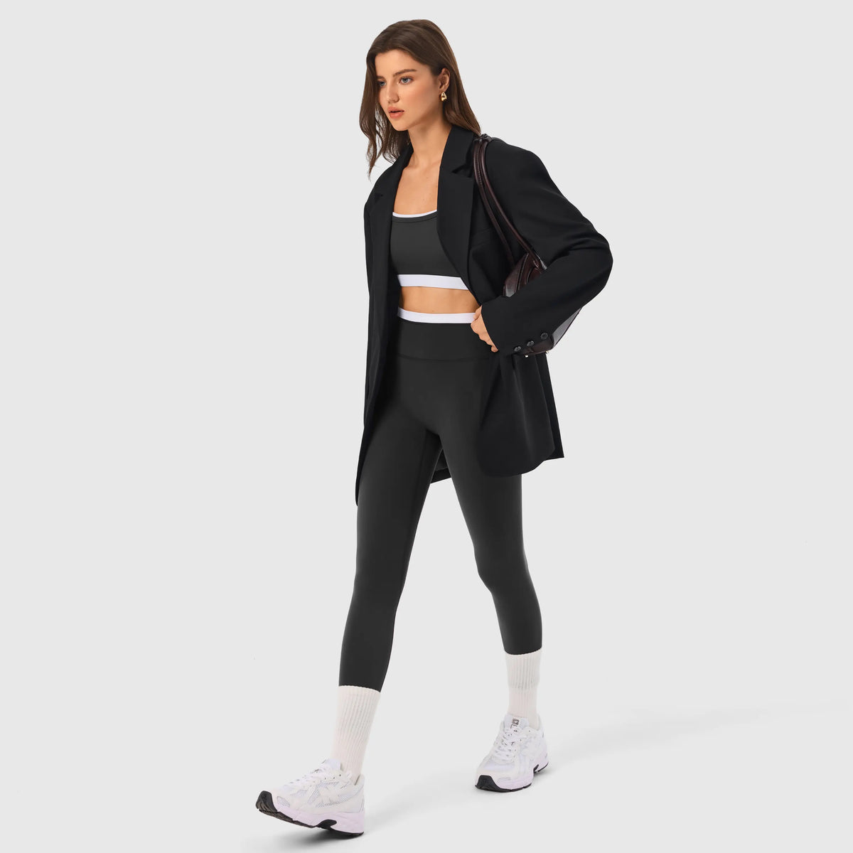 INNO MINT Women'S 2-Piece Fitted Design Activewear Set - Spandex for Gym, Soft Breathable Casual Sportswear Outfit with Seamless Yoga Leggings & Padded Sports Bra, High Stretch Athletic Wear,Sohochic