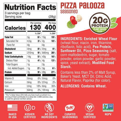 FITZELS Protein Pretzels Pizza Palooza, 20G Protein