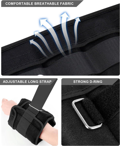 Elevate Your Workout with Adjustable Ankle Weights - 1 to 3 lbs Pair for Enhanced Toning and Strength Training