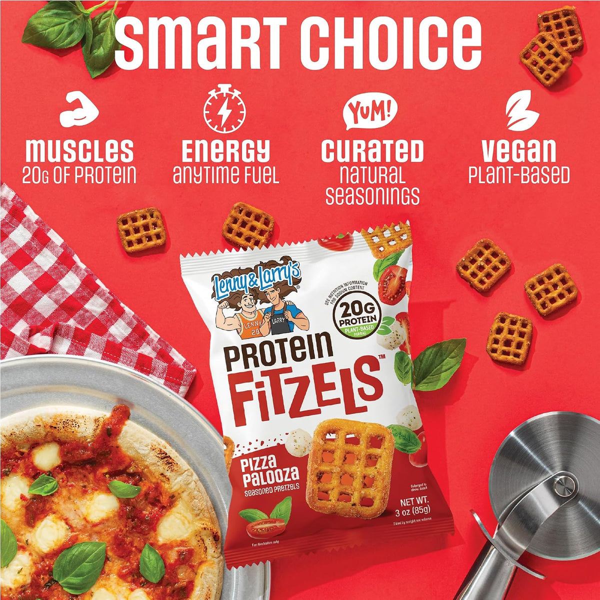 FITZELS Protein Pretzels Pizza Palooza, 20G Protein