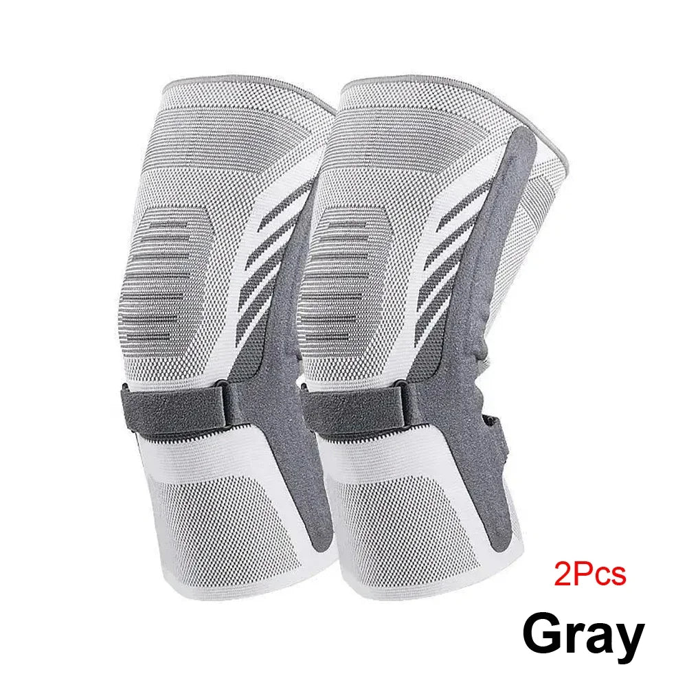 Knee Compression Sleeve - Knee Brace with Side Stabilizers & Patella Tendon Strap for Working Out, Arthritis & Meniscus Tear