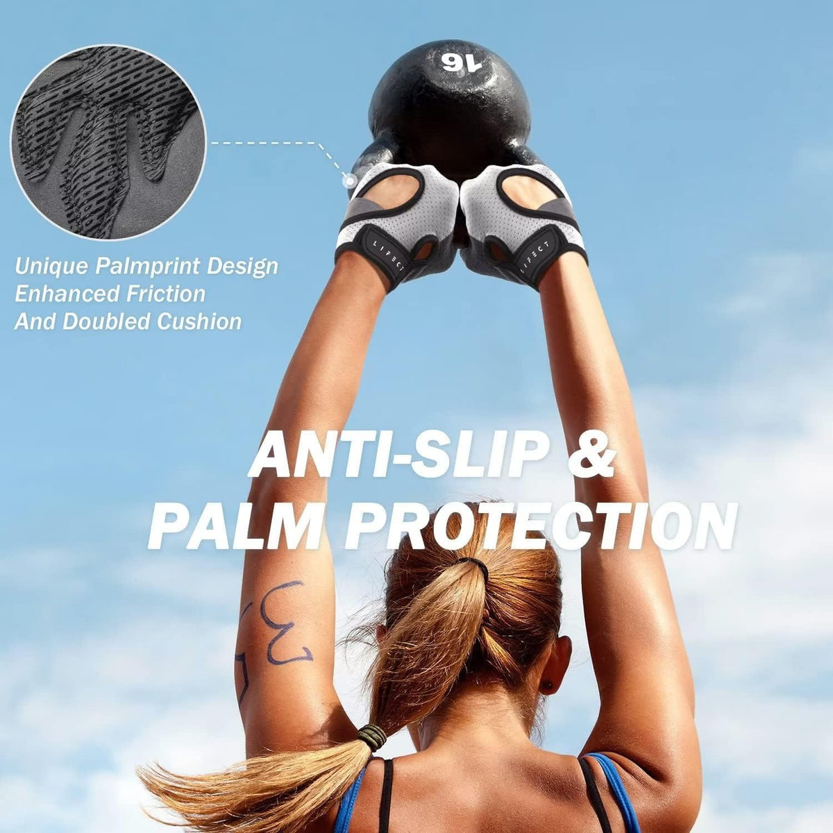 Enhance Your Workout with GloFit Freedom Workout Gloves - Premium Knuckle Weightlifting Shorty Fingerless Gloves for Men and Women