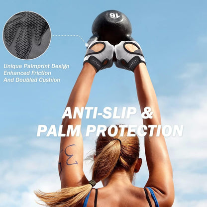Enhance Your Workout with GloFit Freedom Workout Gloves - Premium Knuckle Weightlifting Shorty Fingerless Gloves for Men and Women