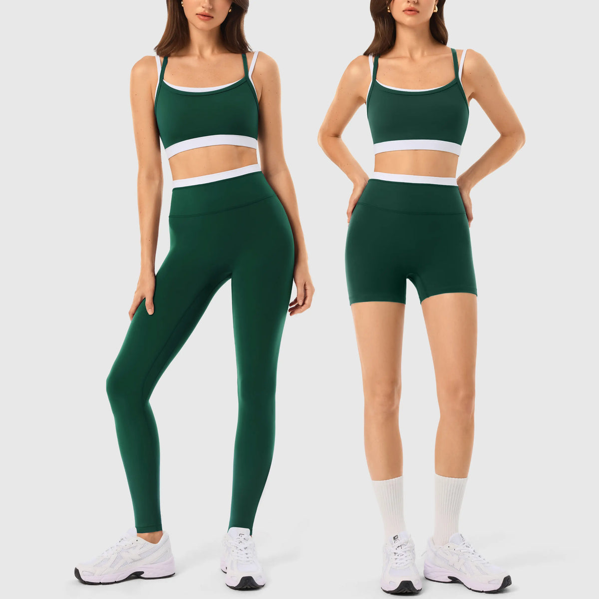 INNO MINT Women'S 2-Piece Fitted Design Activewear Set - Spandex for Gym, Soft Breathable Casual Sportswear Outfit with Seamless Yoga Leggings & Padded Sports Bra, High Stretch Athletic Wear,Sohochic