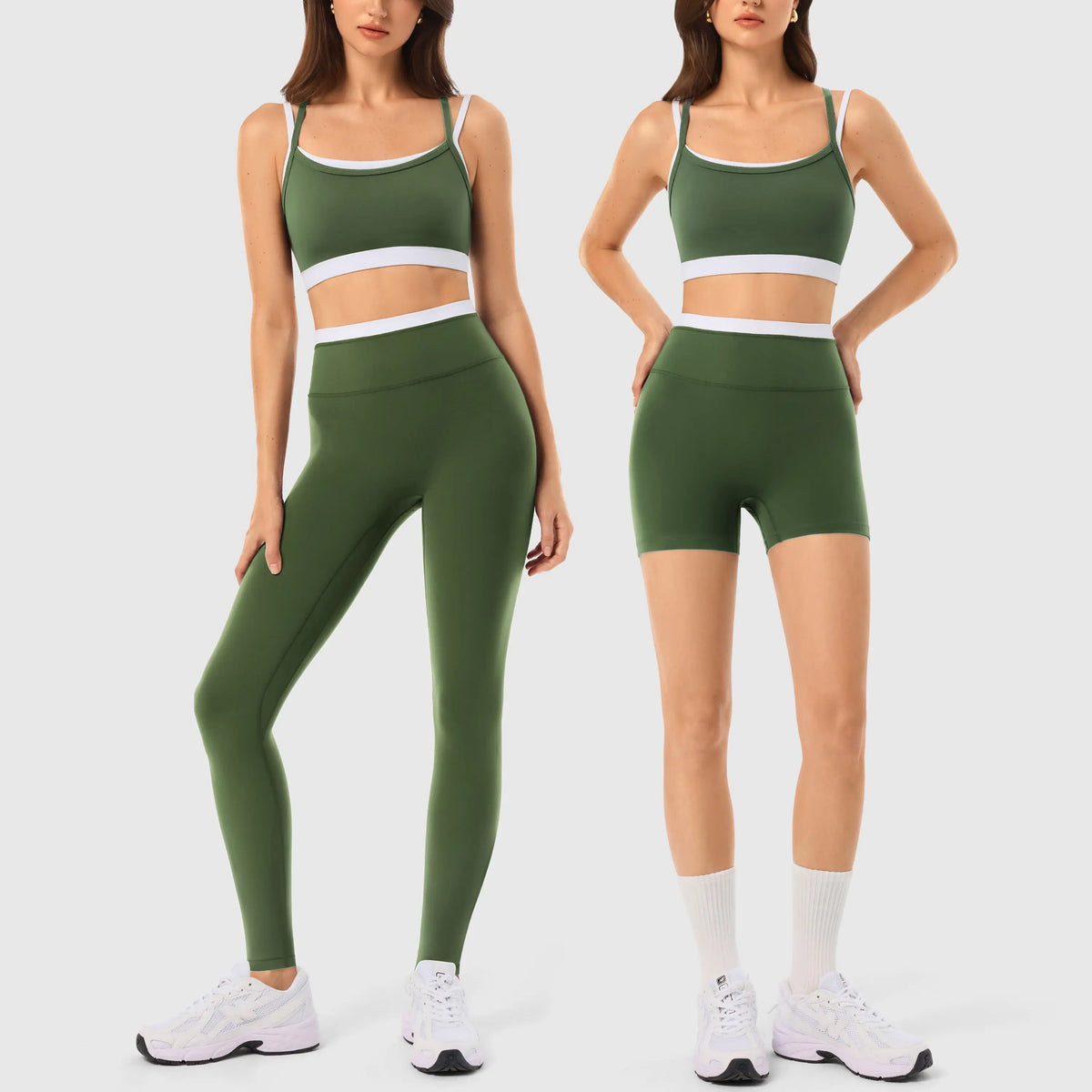 INNO MINT Women'S 2-Piece Fitted Design Activewear Set - Spandex for Gym, Soft Breathable Casual Sportswear Outfit with Seamless Yoga Leggings & Padded Sports Bra, High Stretch Athletic Wear,Sohochic