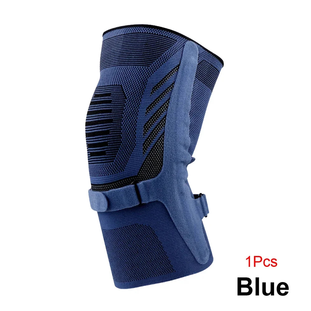 Knee Compression Sleeve - Knee Brace with Side Stabilizers & Patella Tendon Strap for Working Out, Arthritis & Meniscus Tear