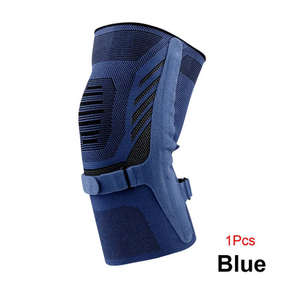 Knee Compression Sleeve - Knee Brace with Side Stabilizers & Patella Tendon Strap for Working Out, Arthritis & Meniscus Tear