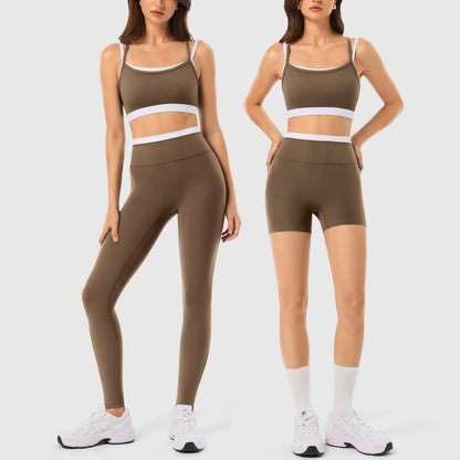 INNO MINT Women'S 2-Piece Fitted Design Activewear Set - Spandex for Gym, Soft Breathable Casual Sportswear Outfit with Seamless Yoga Leggings & Padded Sports Bra, High Stretch Athletic Wear,Sohochic