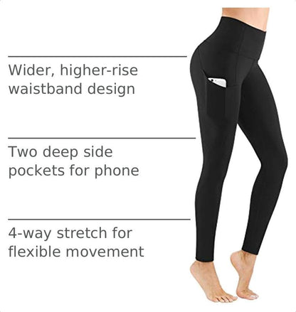 Elevate Your Workout with High Waist Yoga Pants for Women - Stylish Leggings with Pockets