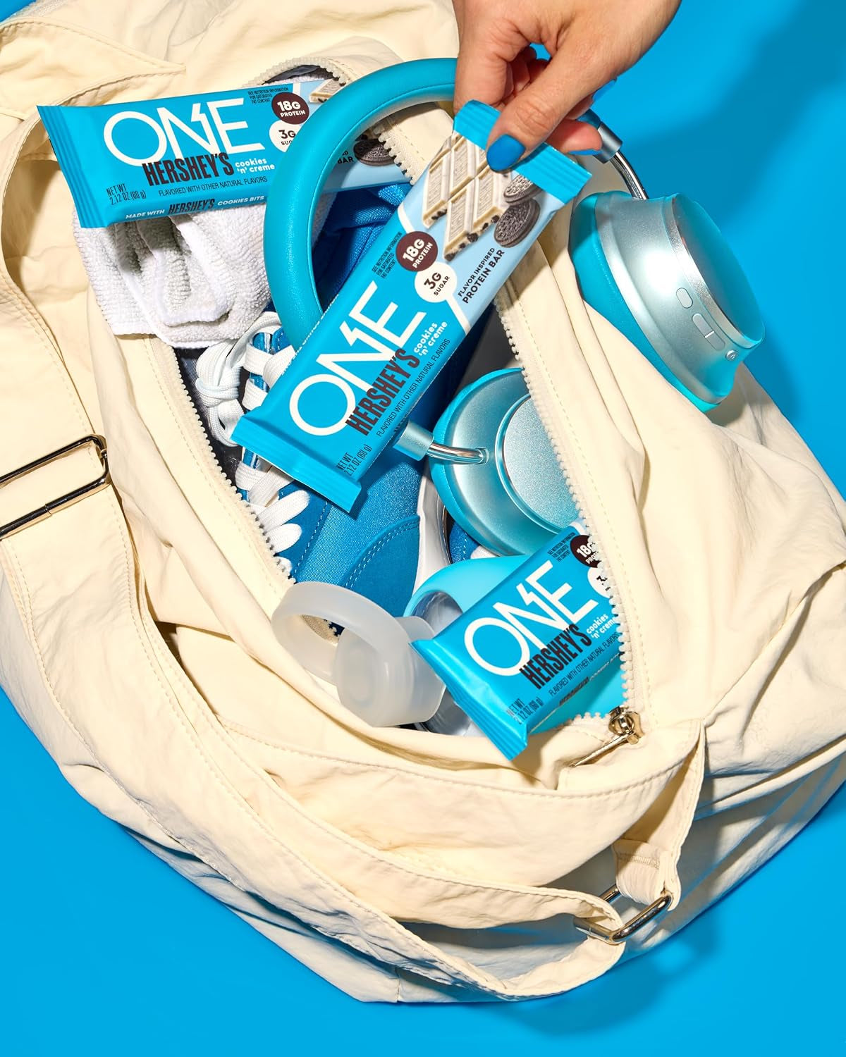ONE Hershey'S Cookies 'N' Creme Protein Bars, 18G Protein, 12 Ct