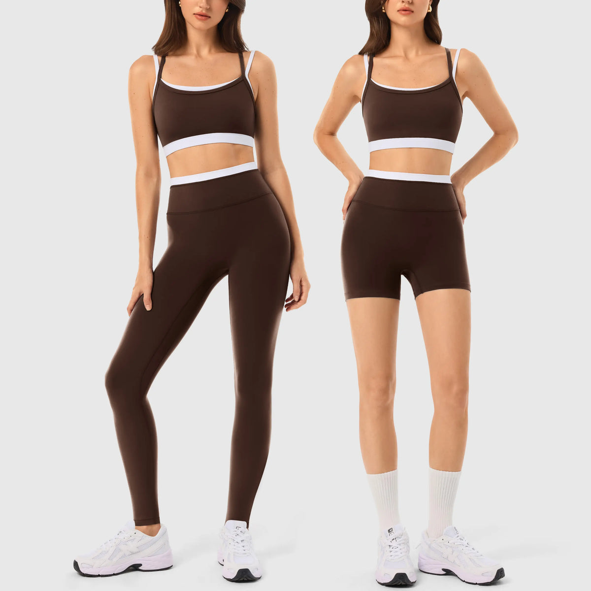 INNO MINT Women'S 2-Piece Fitted Design Activewear Set - Spandex for Gym, Soft Breathable Casual Sportswear Outfit with Seamless Yoga Leggings & Padded Sports Bra, High Stretch Athletic Wear,Sohochic