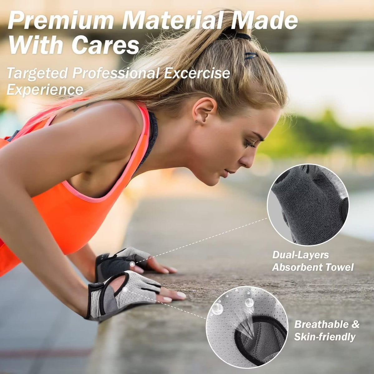 Enhance Your Workout with GloFit Freedom Workout Gloves - Premium Knuckle Weightlifting Shorty Fingerless Gloves for Men and Women